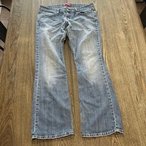 Levi's Womens 521 Too Super Low Boot Cut Jeans Denim Medium Wash Blue Size 9
